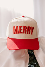 Load image into Gallery viewer, Red Merry Puff Hat
