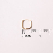 Load image into Gallery viewer, 14K Gold-Dipped Square Hoop Earring: ONE SIZE / WHITE GOLD
