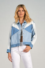 Load image into Gallery viewer, Color Block Denim Jacket
