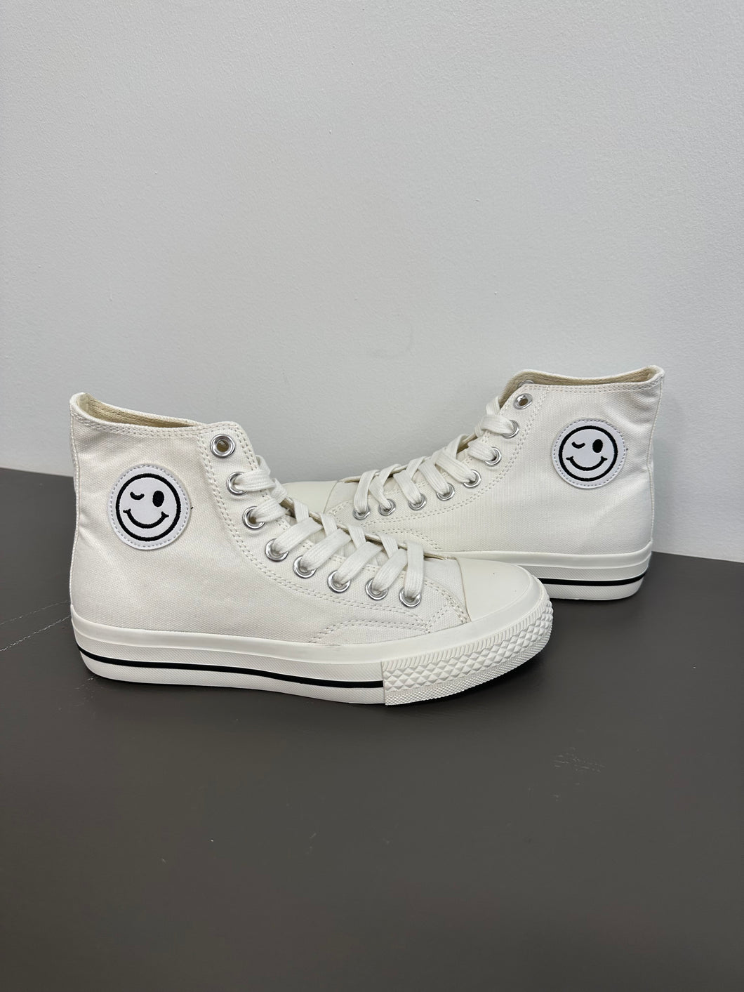 Smiley High-Top Sneakers