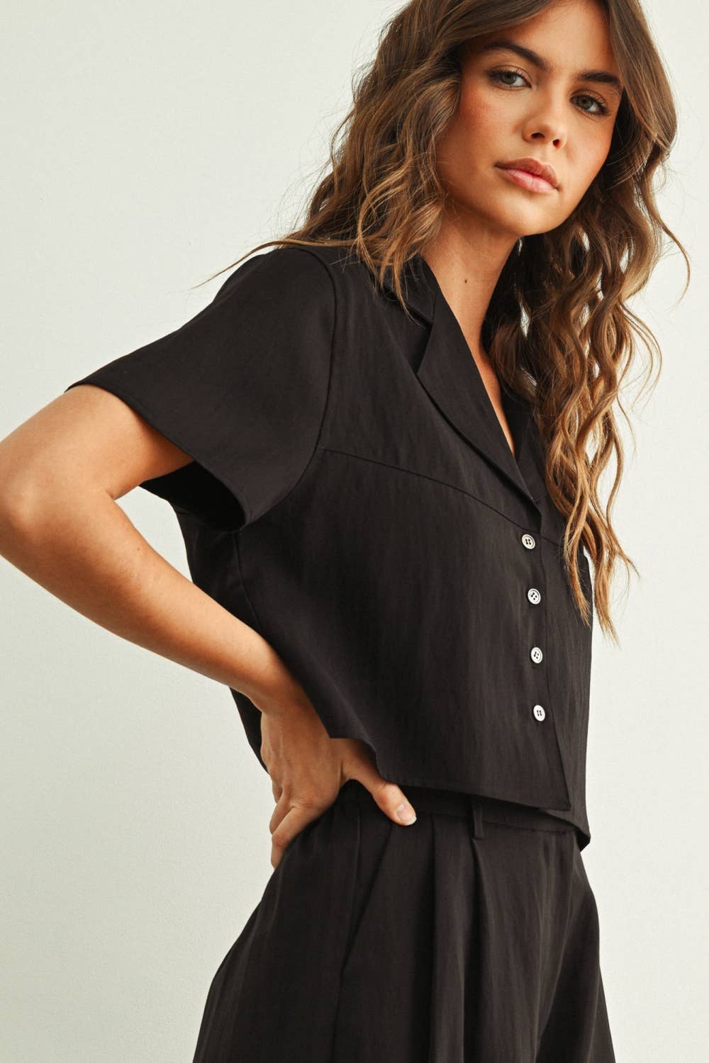 Cropped Button Down