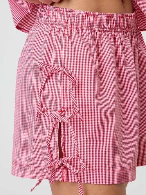 Side Tie Bow Shorts