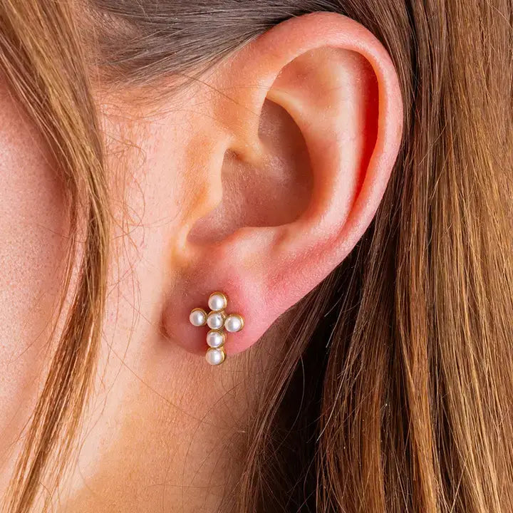 Cross Stud Earrings