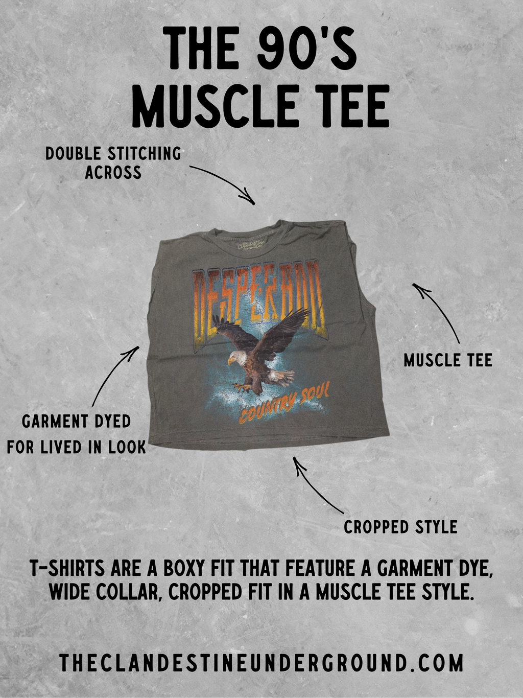 Howdy  Boxy Cropped Muscle Tank