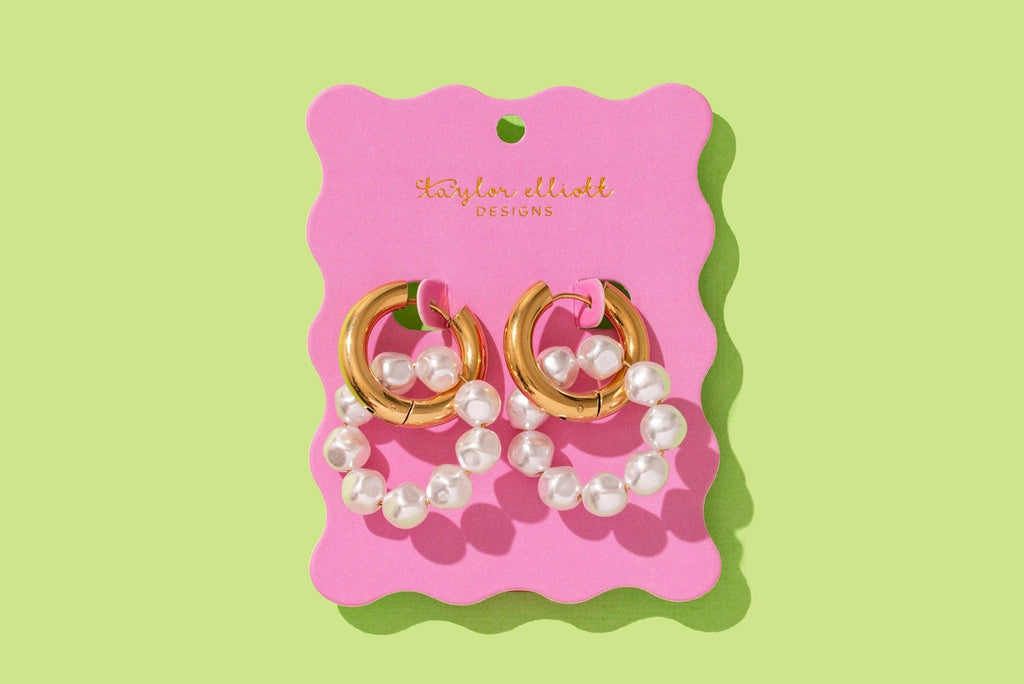 Pearl Hoops Earrings