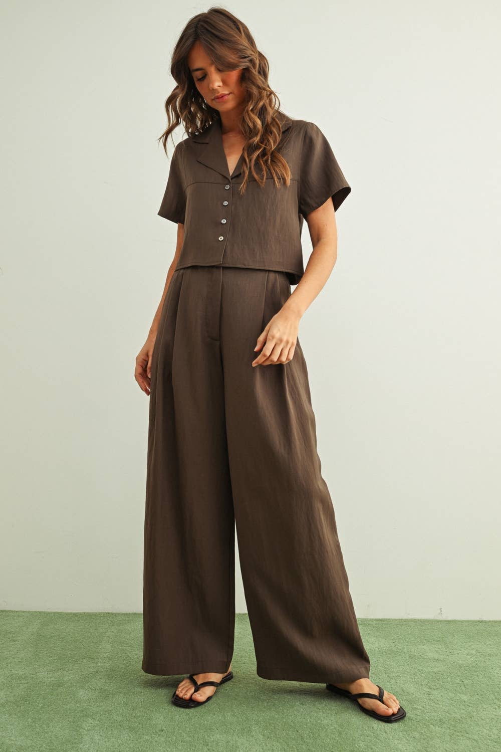 Cropped Button Down