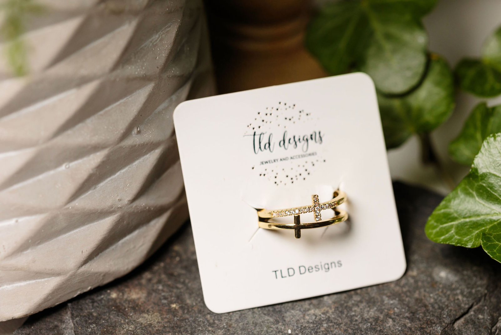 Gold Cross Ring