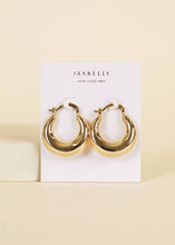 Load image into Gallery viewer, Gold Hoop - Sculptural Wide - Earring
