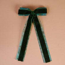 Load image into Gallery viewer, Velvet Luxe Layered Hair Bow-Green
