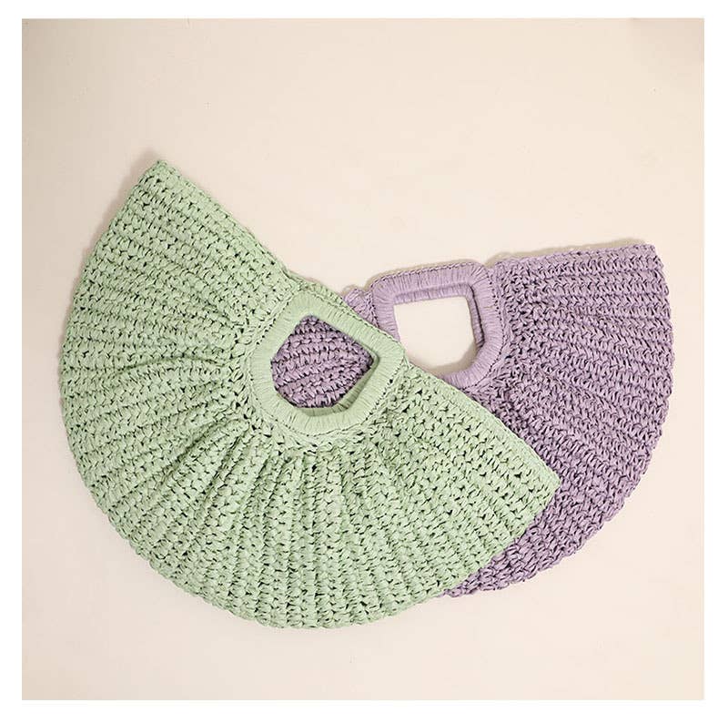Straw woven bag vacation beach bag