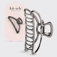 Load image into Gallery viewer, Open Shape Claw Clip - Hematite
