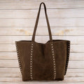 Large Studded Trim Tote Bag