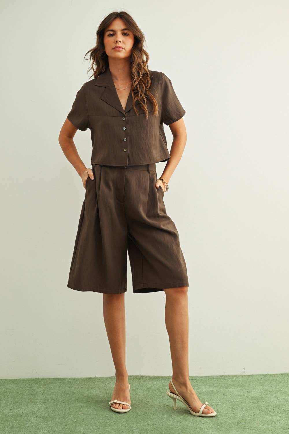 Cropped Button Down