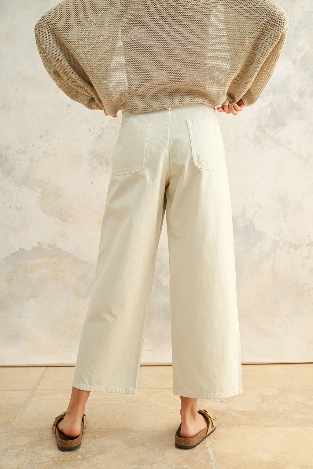 Button Front Detail Trousers