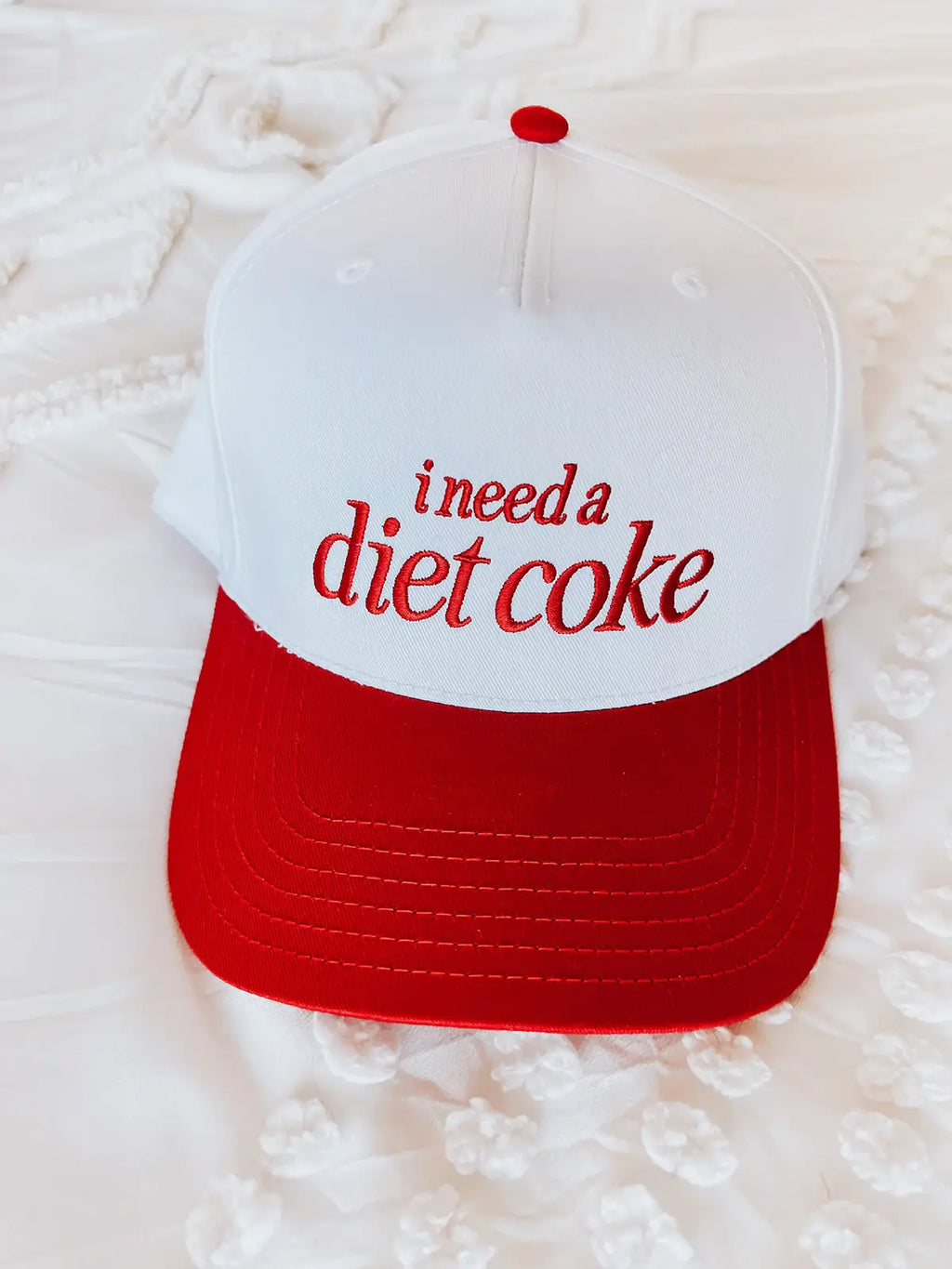 I Need a Diet Coke Embroidered Trucker Hat
