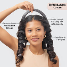 Load image into Gallery viewer, Satin Heatless Curling Set - Charcoal
