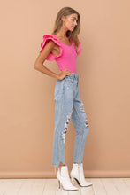 Load image into Gallery viewer, White Puff Sleeve Bodysuit
