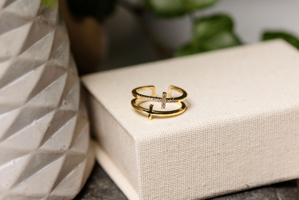 Gold Cross Ring