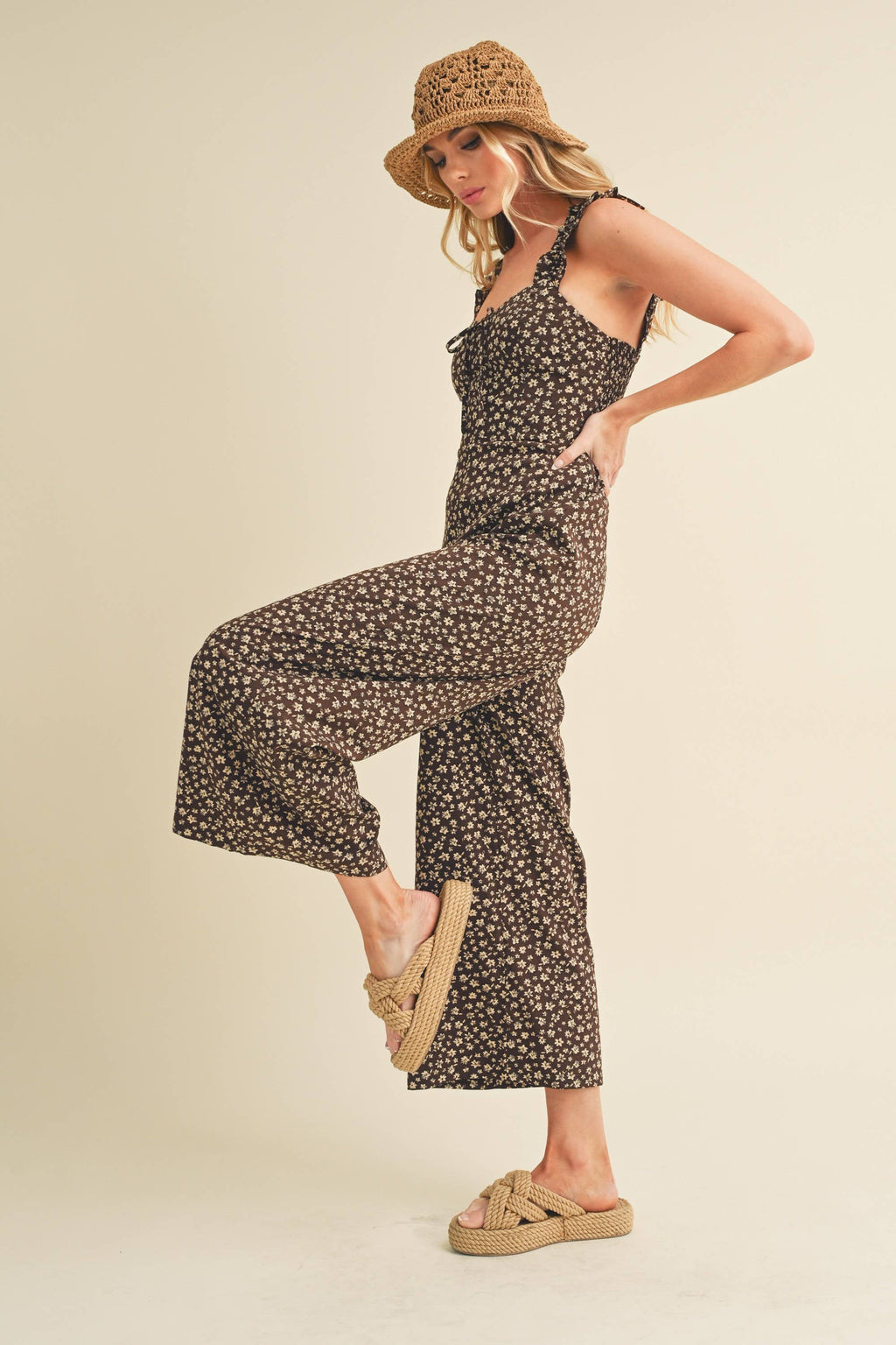 Brandis Jumpsuit: Chocolate