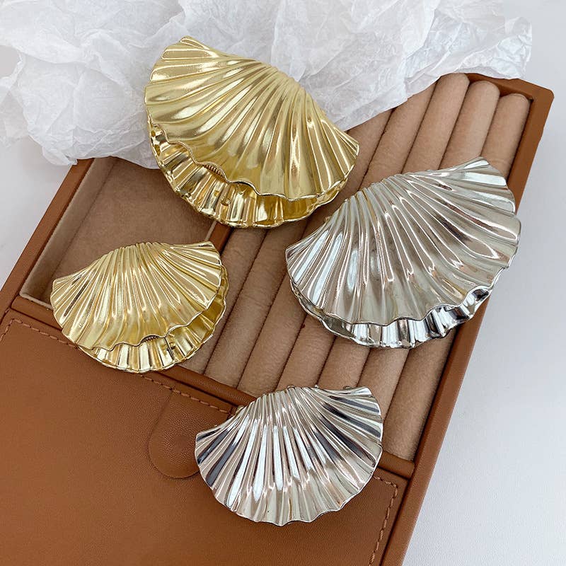 Shell-Shaped Metal Hair Claw Clip