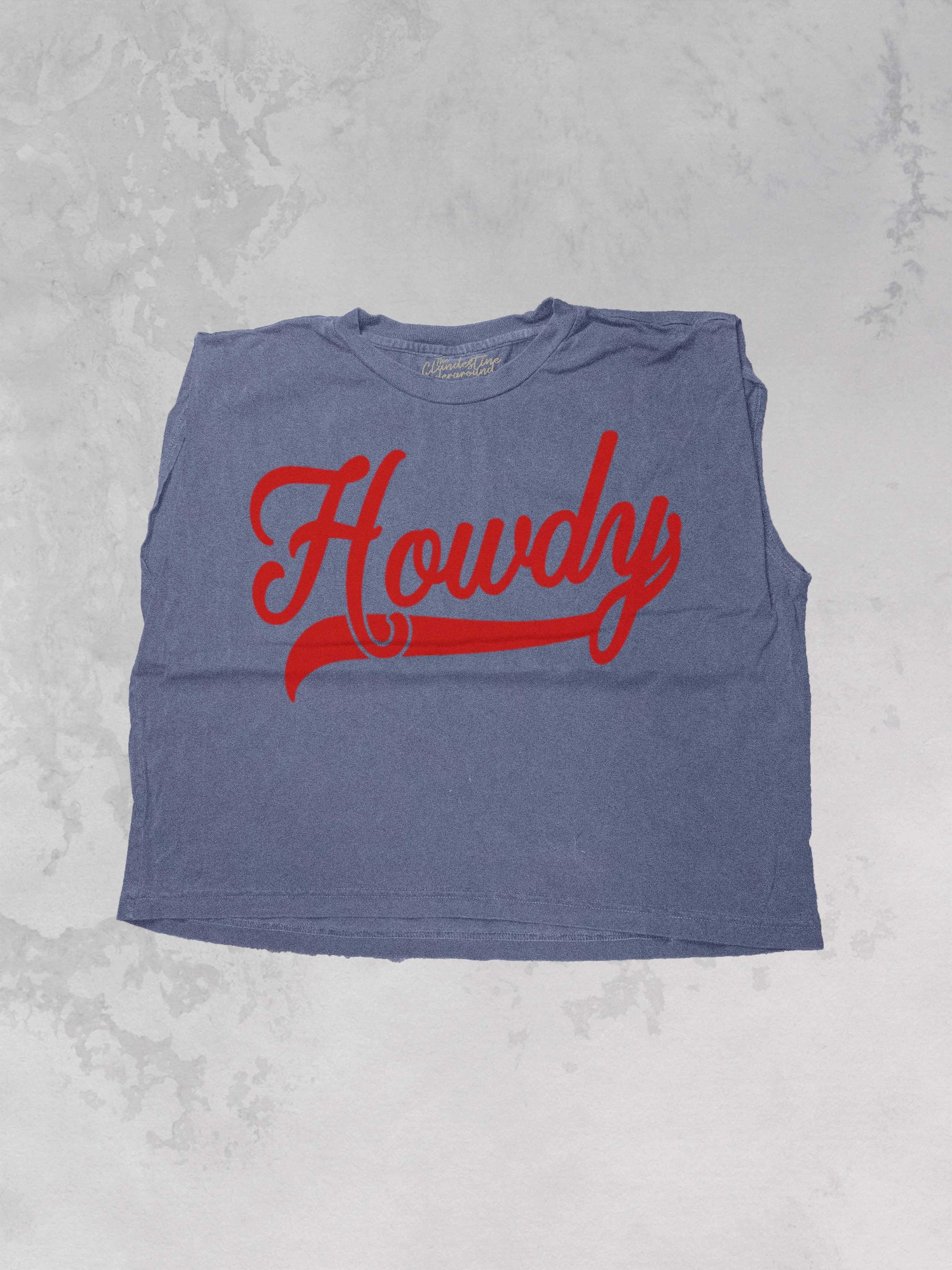 Howdy  Boxy Cropped Muscle Tank
