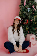 Load image into Gallery viewer, White Merry Puff Hat
