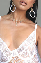 Load image into Gallery viewer, Be True Earrings in White and Gold
