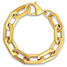 Load image into Gallery viewer, Ellie Vail - Gage Oversized Link Bracelet: Gold
