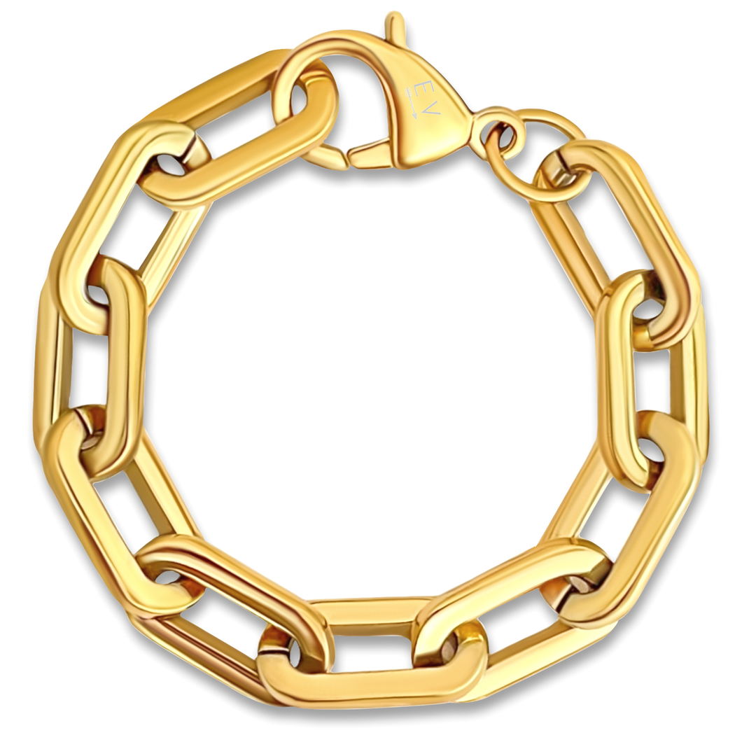 Ellie Vail - Gage Oversized Link Bracelet: Gold