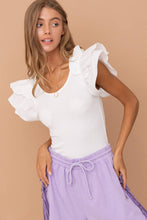 Load image into Gallery viewer, White Puff Sleeve Bodysuit
