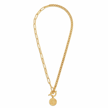 Load image into Gallery viewer, Ellie Vail - Stacie Toggle Chain Coin Necklace: Yellow Gold
