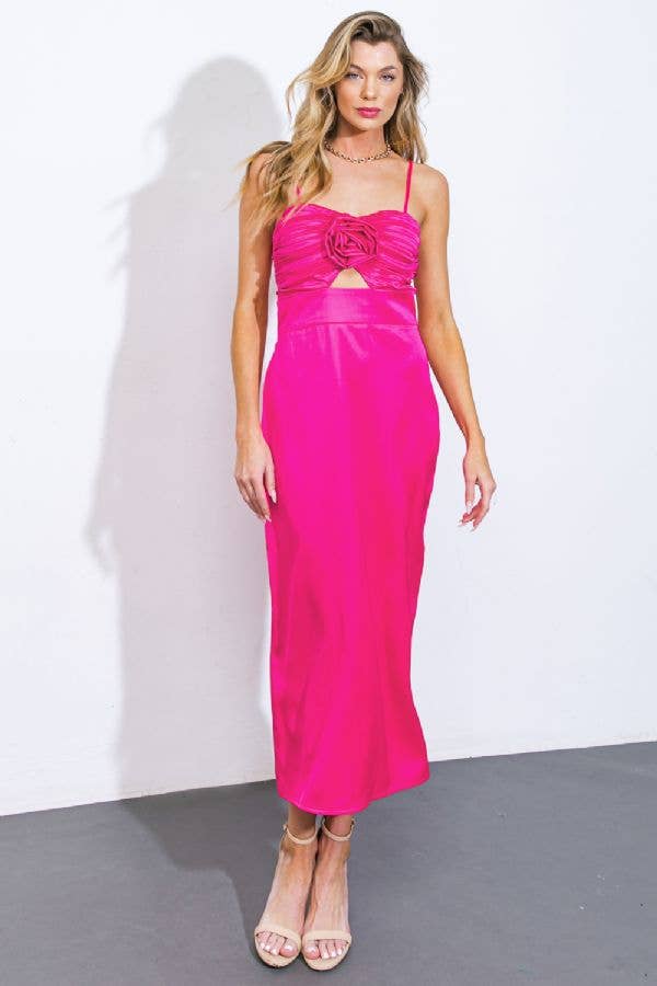 Fuchsia Midi Dress