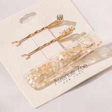 Load image into Gallery viewer, Pearl &amp; Acetate Assorted Hair Pin Set: NATURAL
