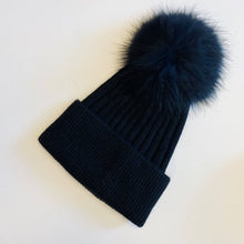 Load image into Gallery viewer, Fur Luxe Beanie: Luxe Black
