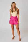 Mae Hot Pink Tweed Shorts