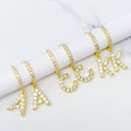 Crystal Initial Drop Earrings Prepack