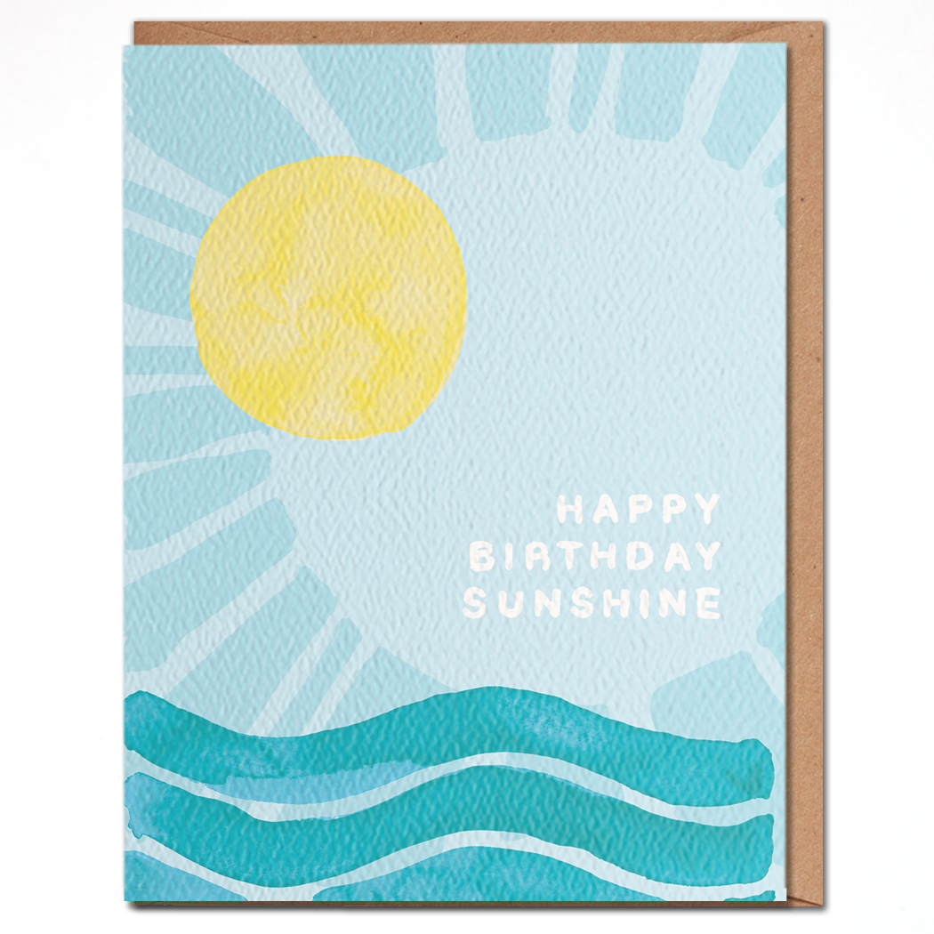 Happy Birthday Sunshine - Beach Birthday Card